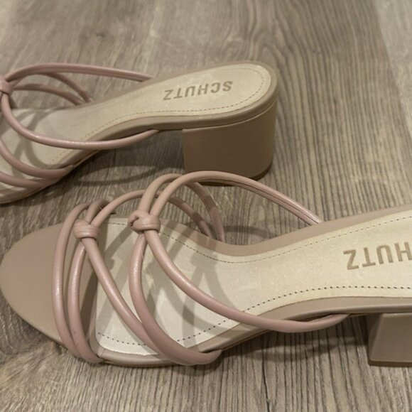 NEW Schutz Tan/Beige Princey Sandals - Picture 2 of 6